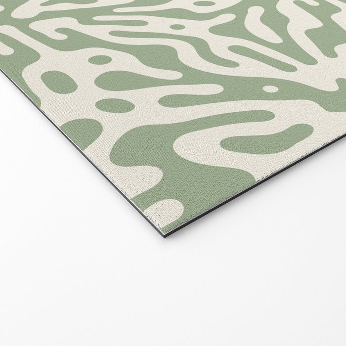 Organic Matter in Ivory and Green Welcome Mat Gallery Image 2