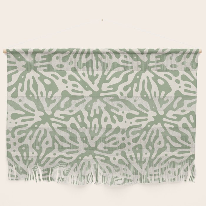 Organic Matter in Ivory and Green Wall Hanging Gallery Image 1