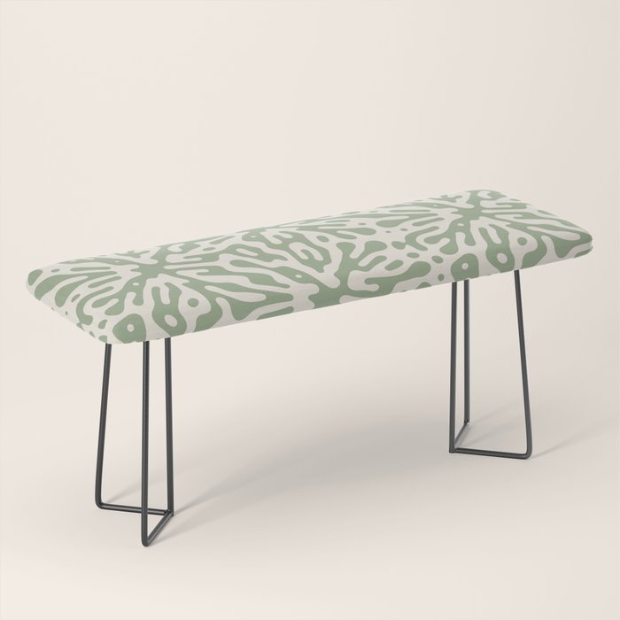 Organic Matter in Ivory and Green Bench Gallery Image 1