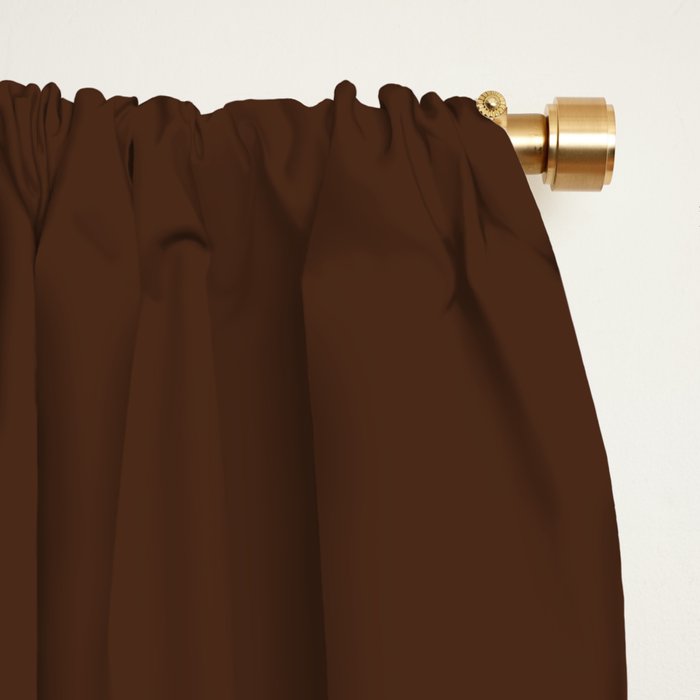 Retro Minimalist Sunburst Sun in 70s Brown and Orange Window Curtain Gallery Image 2