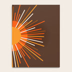 Retro Minimalist Sunburst Sun in 70s Brown and Orange Notebook Gallery Image 4