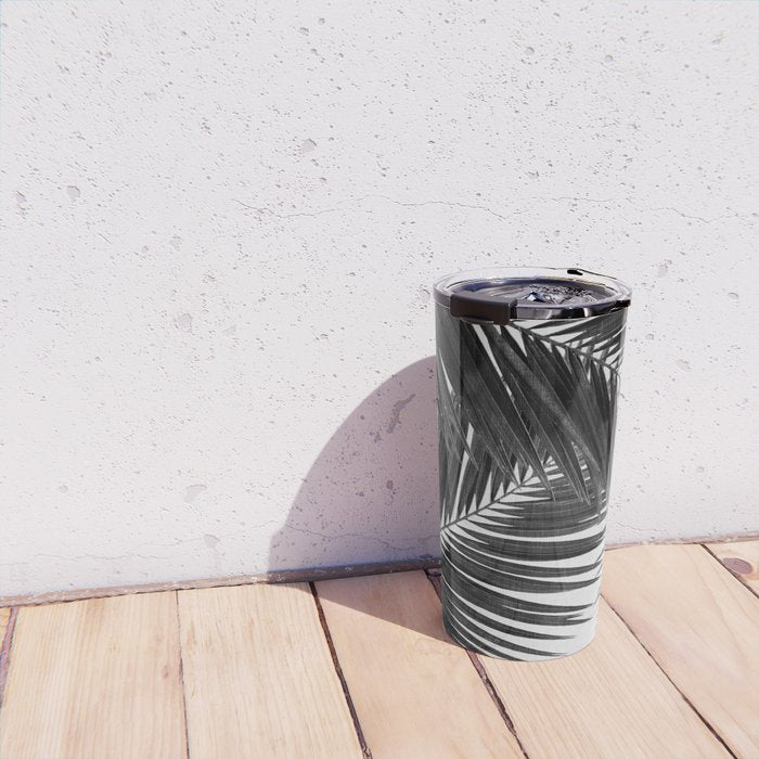 Palm Leaf Black & White III Travel Mug Gallery Image 4