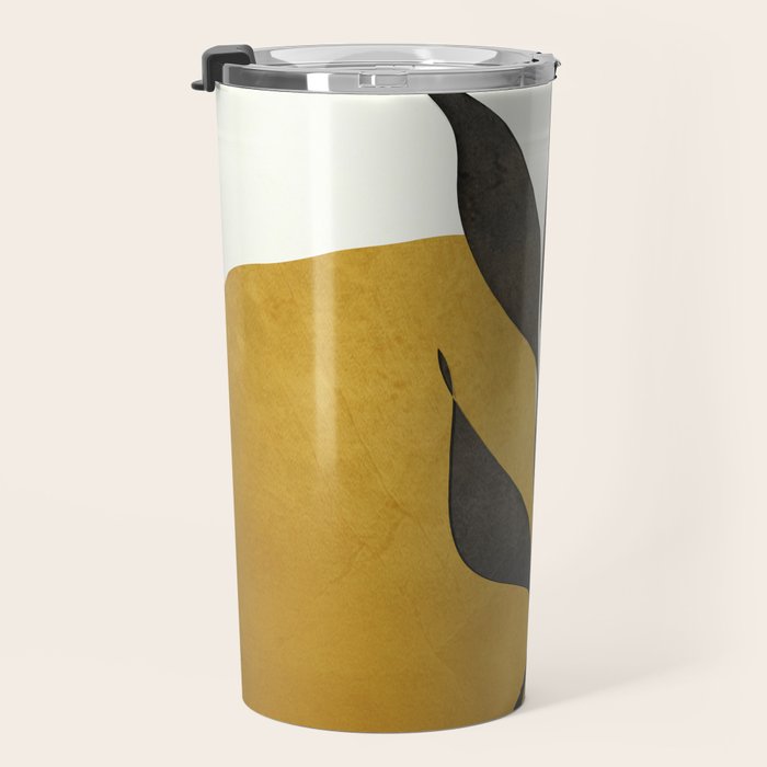 Soft Abstract Small Leaf Travel Mug Gallery Image 3