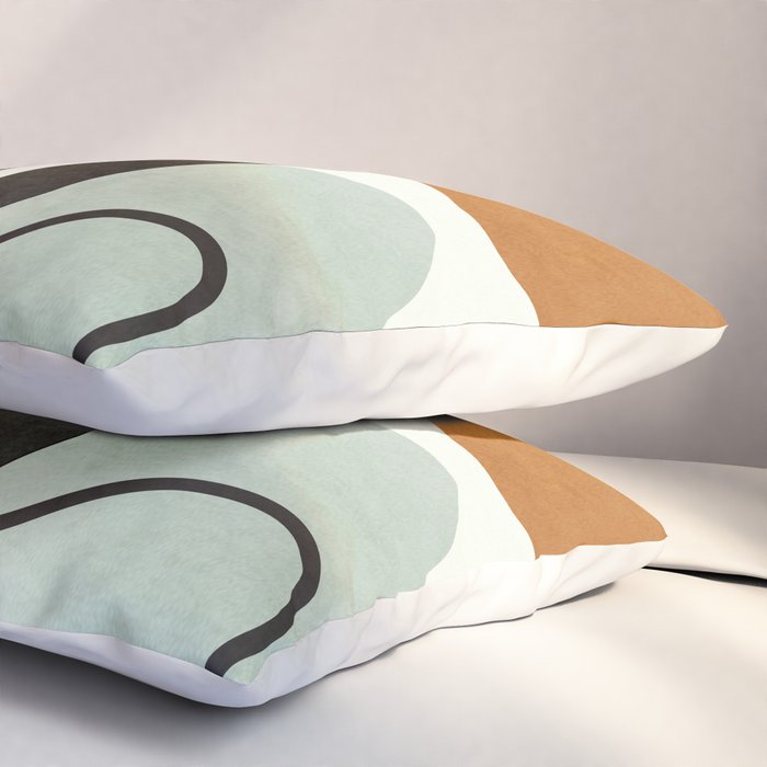 Soft Abstract Small Leaf Pillow Sham Gallery Image 3