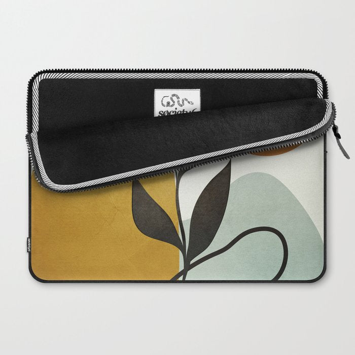Soft Abstract Small Leaf Laptop Sleeve Gallery Image 2