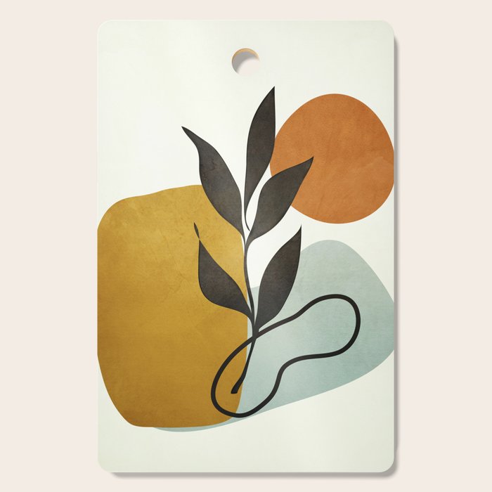 Soft Abstract Small Leaf Cutting Board Gallery Image 1