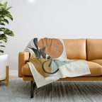 Soft Abstract Small Leaf Throw Blanket Gallery Image 1