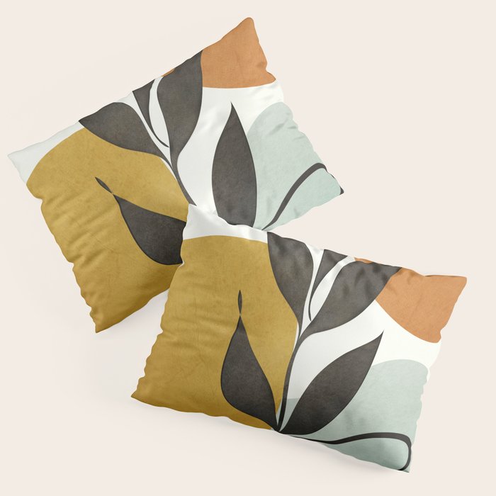 Soft Abstract Small Leaf Pillow Sham Gallery Image 3