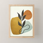 Soft Abstract Small Leaf Mini Art Print Gallery Image 1