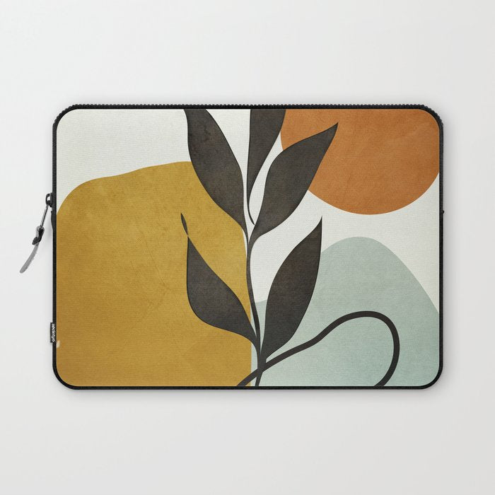 Soft Abstract Small Leaf Laptop Sleeve Gallery Image 1