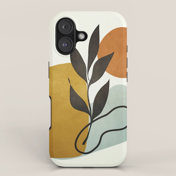 Soft Abstract Small Leaf iPhone Case Gallery Image 1