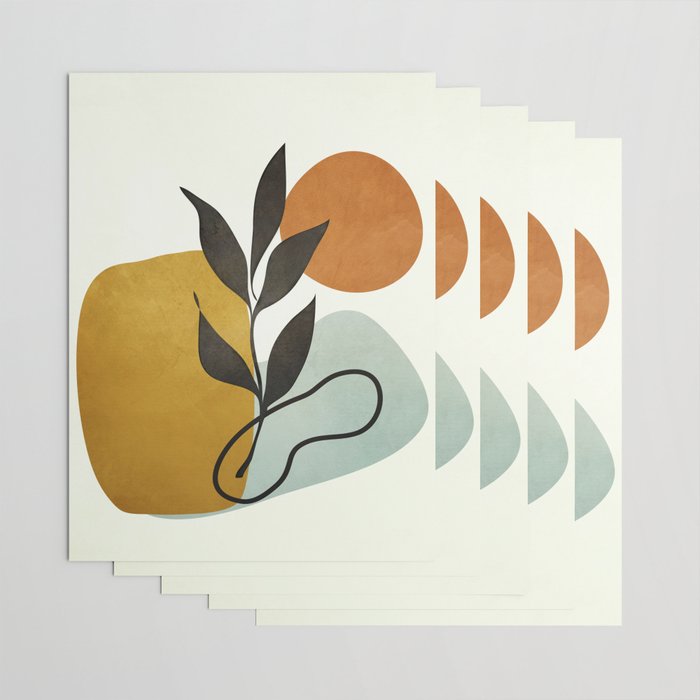 Soft Abstract Small Leaf Wrapping Paper Gallery Image 3
