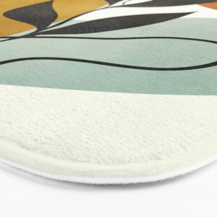 Soft Abstract Small Leaf Bath Mat Gallery Image 3