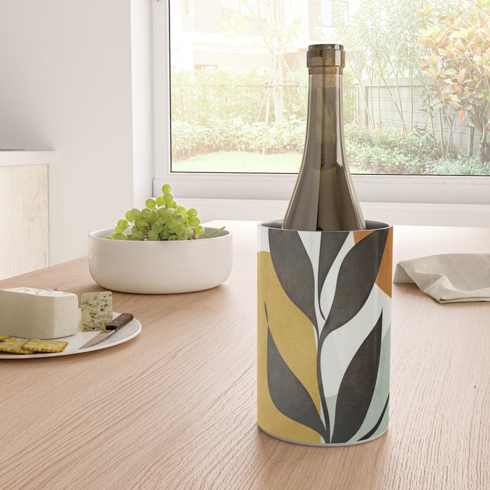 Soft Abstract Small Leaf Wine Chiller Gallery Image 4