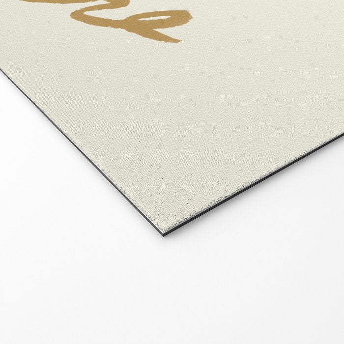 Lucky To Be Here - Brush Script Typography Quote - Gold Welcome Mat Gallery Image 2