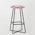 Checkered Daisies - Blush & Gold Stool Gallery Image 1