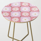 Checkered Daisies - Blush & Gold Side Table Gallery Image 2
