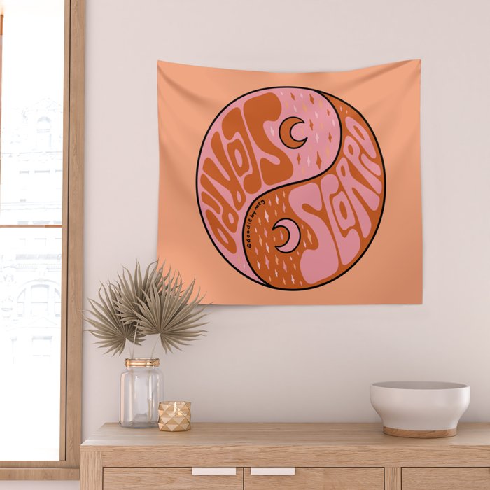 Scorpio Yin Yang Wall Tapestry Gallery Image 2