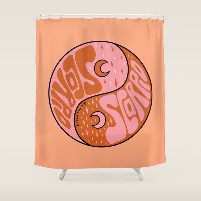 Scorpio Yin Yang Shower Curtain Gallery Image 1