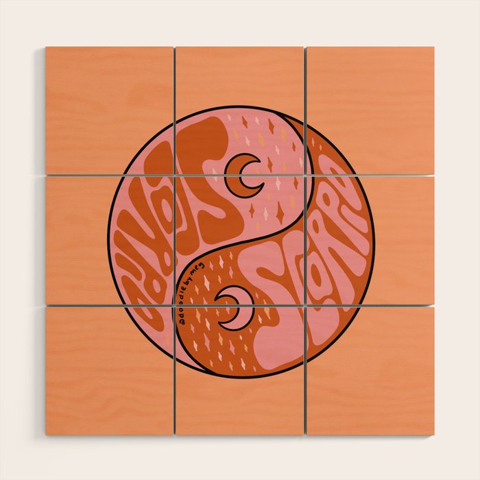 Scorpio Yin Yang Wood Wall Art Gallery Image 1