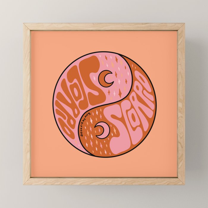 Scorpio Yin Yang Mini Art Print Gallery Image 1