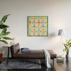 Decorative mushrooms pattern Wood Wall Art Gallery Image 2