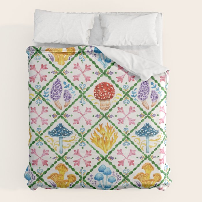 Decorative mushrooms pattern Duvet Cover Gallery Image 2
