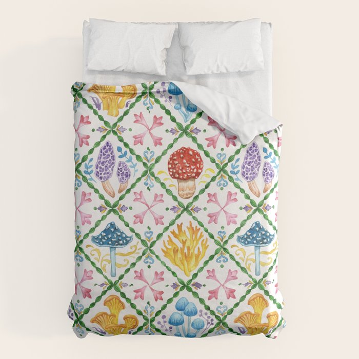 Decorative mushrooms pattern Duvet Cover Gallery Image 6