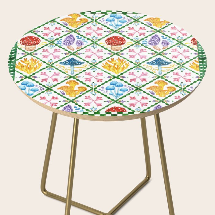 Decorative mushrooms pattern Side Table Gallery Image 2