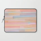 Abstract Watercolor Waves in Peach Sunrise Laptop Sleeve Gallery Image 1