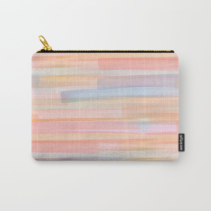 Abstract Watercolor Waves in Peach Sunrise Carry All Pouch Gallery Image 1