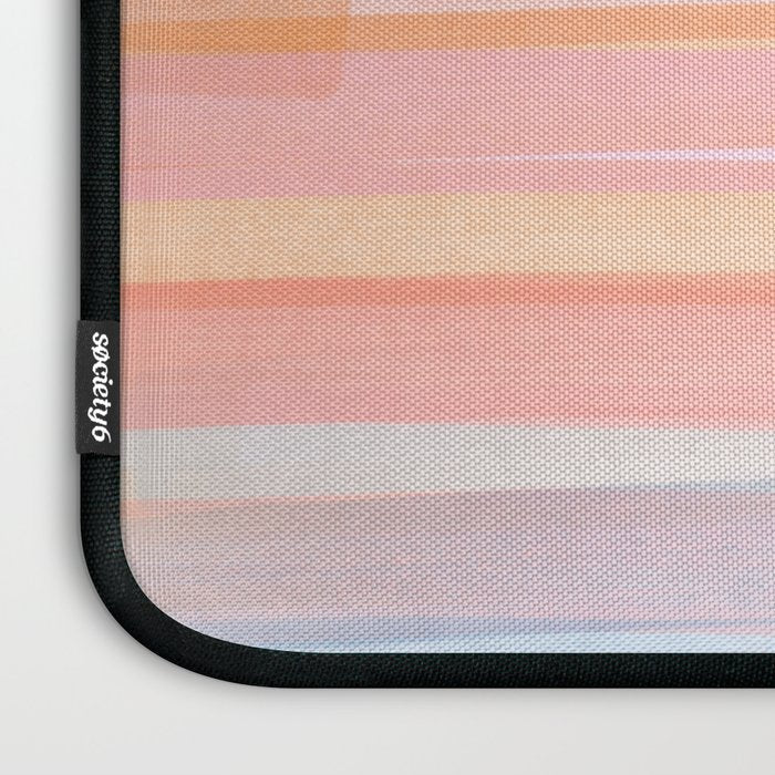 Abstract Watercolor Waves in Peach Sunrise Laptop Sleeve Gallery Image 3