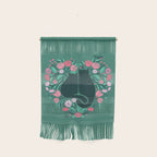 I Heart Cats and Flowers (in Green) Wall Hanging Gallery Image 1