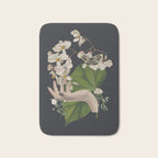 Minimal Collage/ Hand, Plants and Butterflies 6 Bath Mat Gallery Image 1