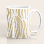 Chic faux gold white modern zebra animal print pattern Coffee Mug Gallery Image 1