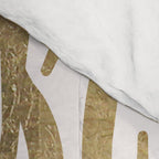 Chic faux gold white modern zebra animal print pattern Comforter Gallery Image 4