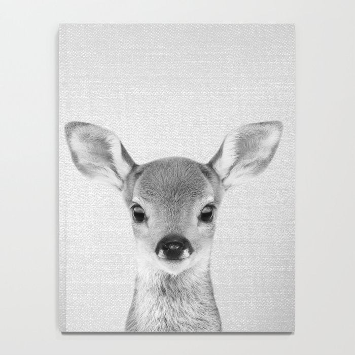 Baby Deer - Black & White Notebook Gallery Image 4