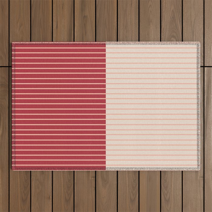 Color Block Lines VII Outdoor Rug Gallery Image 1