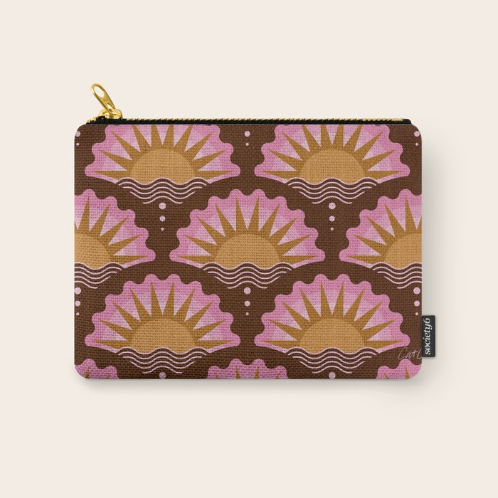 Sunset Seigaiha - Pink & Burgundy Carry All Pouch Gallery Image 1
