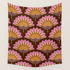 Sunset Seigaiha - Pink & Burgundy Wall Tapestry Gallery Image 4