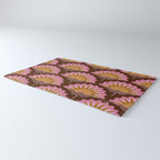 Sunset Seigaiha - Pink & Burgundy Rug Gallery Image 3