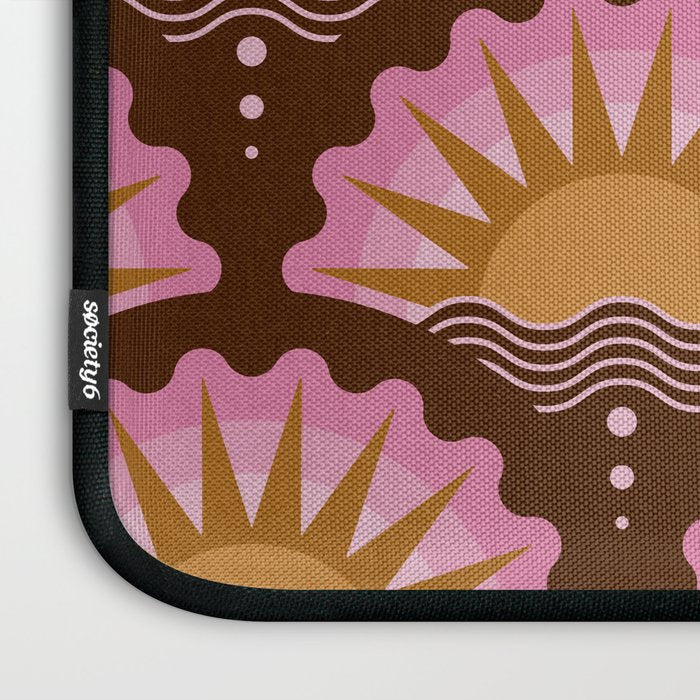 Sunset Seigaiha - Pink & Burgundy Laptop Sleeve Gallery Image 3