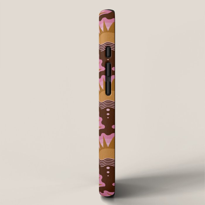 Sunset Seigaiha - Pink & Burgundy iPhone Case Gallery Image 2