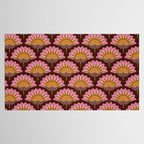 Sunset Seigaiha - Pink & Burgundy Tablecloth Gallery Image 2