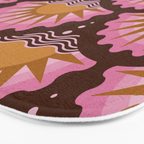Sunset Seigaiha - Pink & Burgundy Bath Mat Gallery Image 3