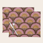 Sunset Seigaiha - Pink & Burgundy Placemat Gallery Image 1