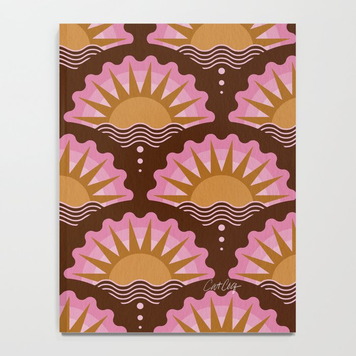 Sunset Seigaiha - Pink & Burgundy Notebook Gallery Image 4