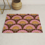 Sunset Seigaiha - Pink & Burgundy Rug Gallery Image 1