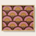 Sunset Seigaiha - Pink & Burgundy Serving Tray Gallery Image 1