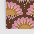 Sunset Seigaiha - Pink & Burgundy Poster Gallery Image 3